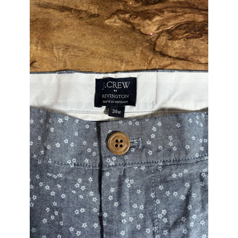 J.Crew Shorts Men's 34 Rivington 11" Gray Chino Shorts Floral AOP Preppy Beach - Picture 3 of 5